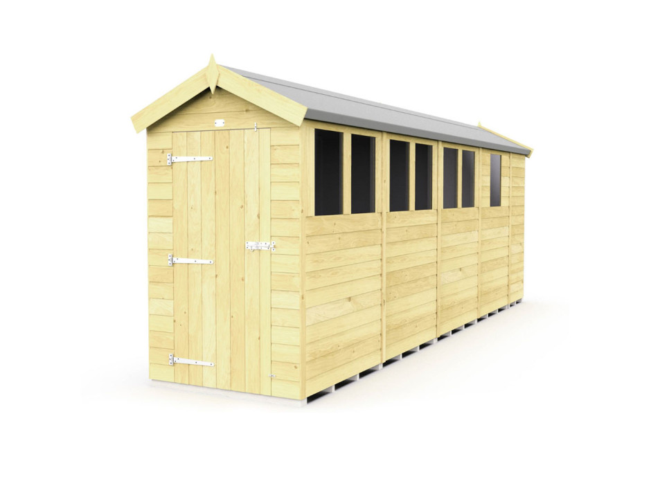 4ft x 17ft Apex Shed