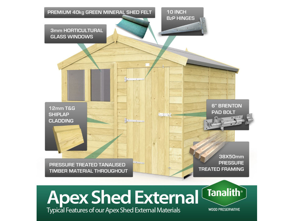 4ft x 4ft Apex Shed