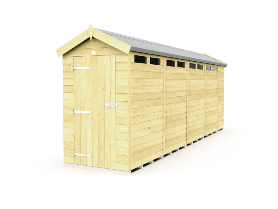 4ft x 19ft Apex Security Shed