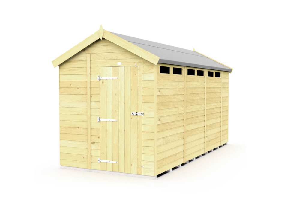 7ft x 15ft Apex Security Shed