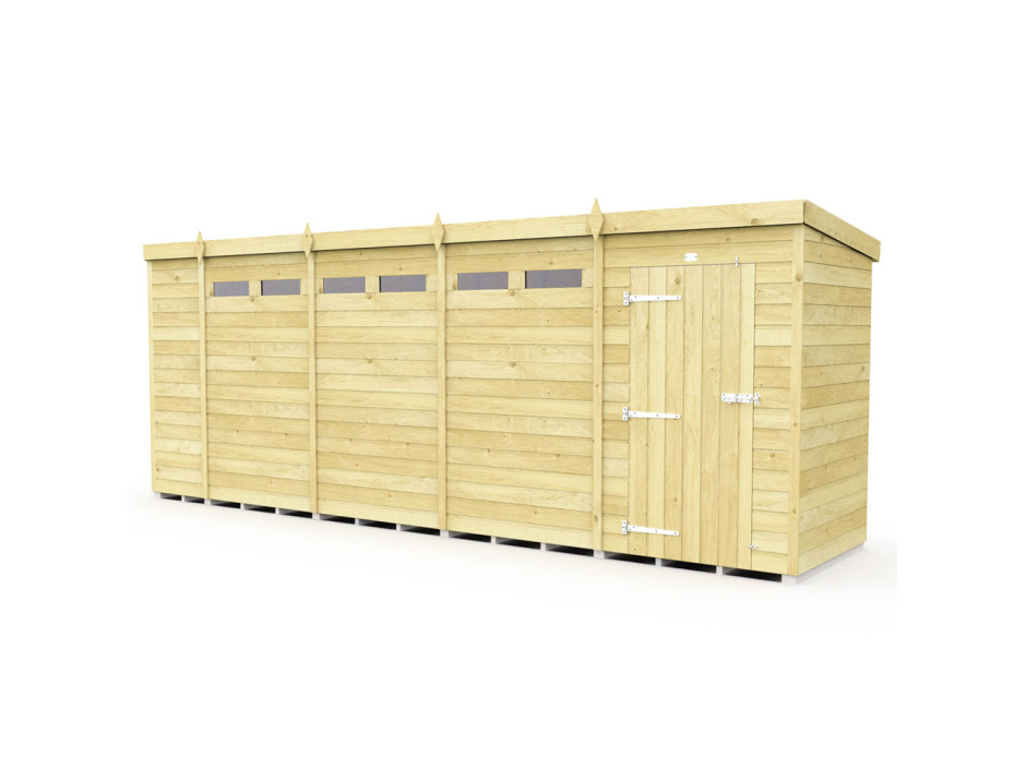 18ft x 4ft Pent Security Shed