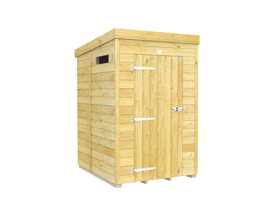 4ft x 5ft Pent Security Shed
