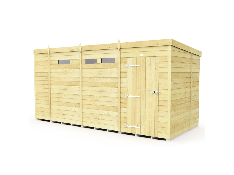 13ft x 7ft Pent Security Shed