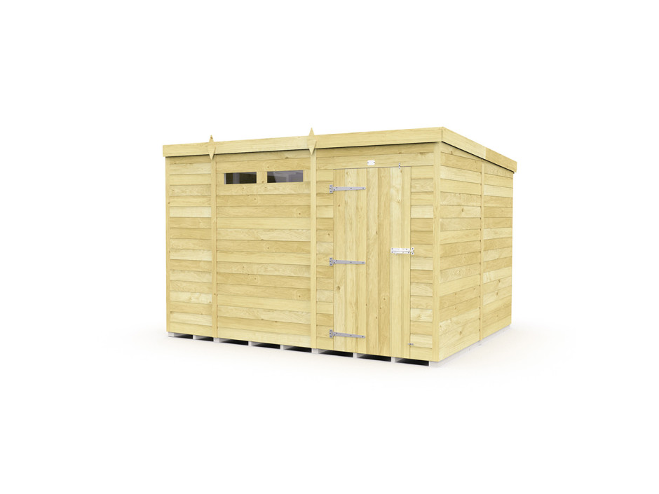 10ft x 8ft Pent Security Shed