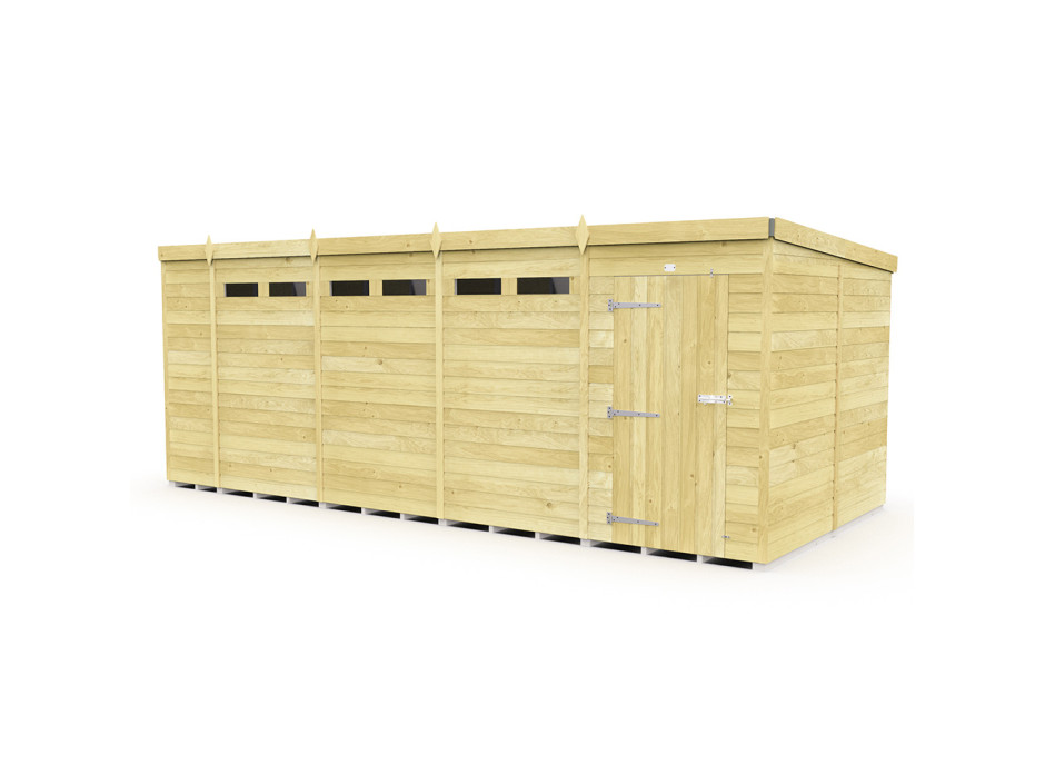 18ft x 8ft Pent Security Shed