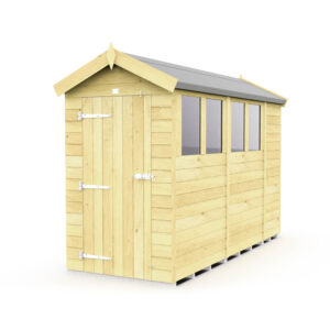 4ft x 11ft Apex Shed with tongue and groove timber cladding.