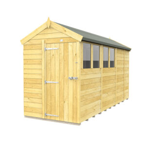 5ft x 13ft Apex Shed in garden setting