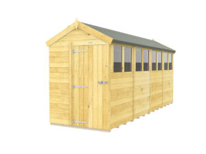 5ft x 16ft Apex Shed with tongue and groove timber cladding.