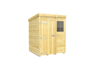 5ft x 5ft Pent Shed with timber cladding and pent roof