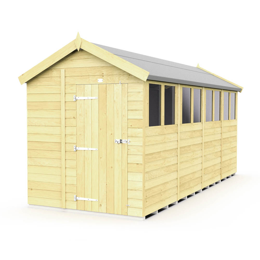 6ft x 16ft Apex Shed with pressure-treated timber