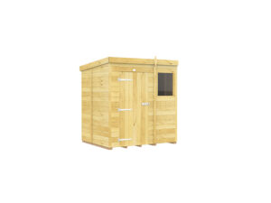 6ft x 5ft Pent Shed with timber cladding and pent roof