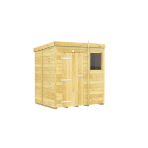 6ft x 5ft Pent Shed with timber cladding and pent roof