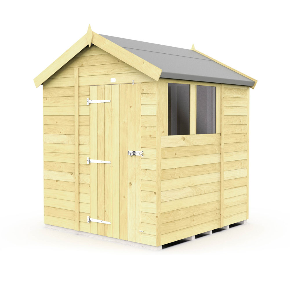 6ft x 7ft Apex Shed in a garden setting