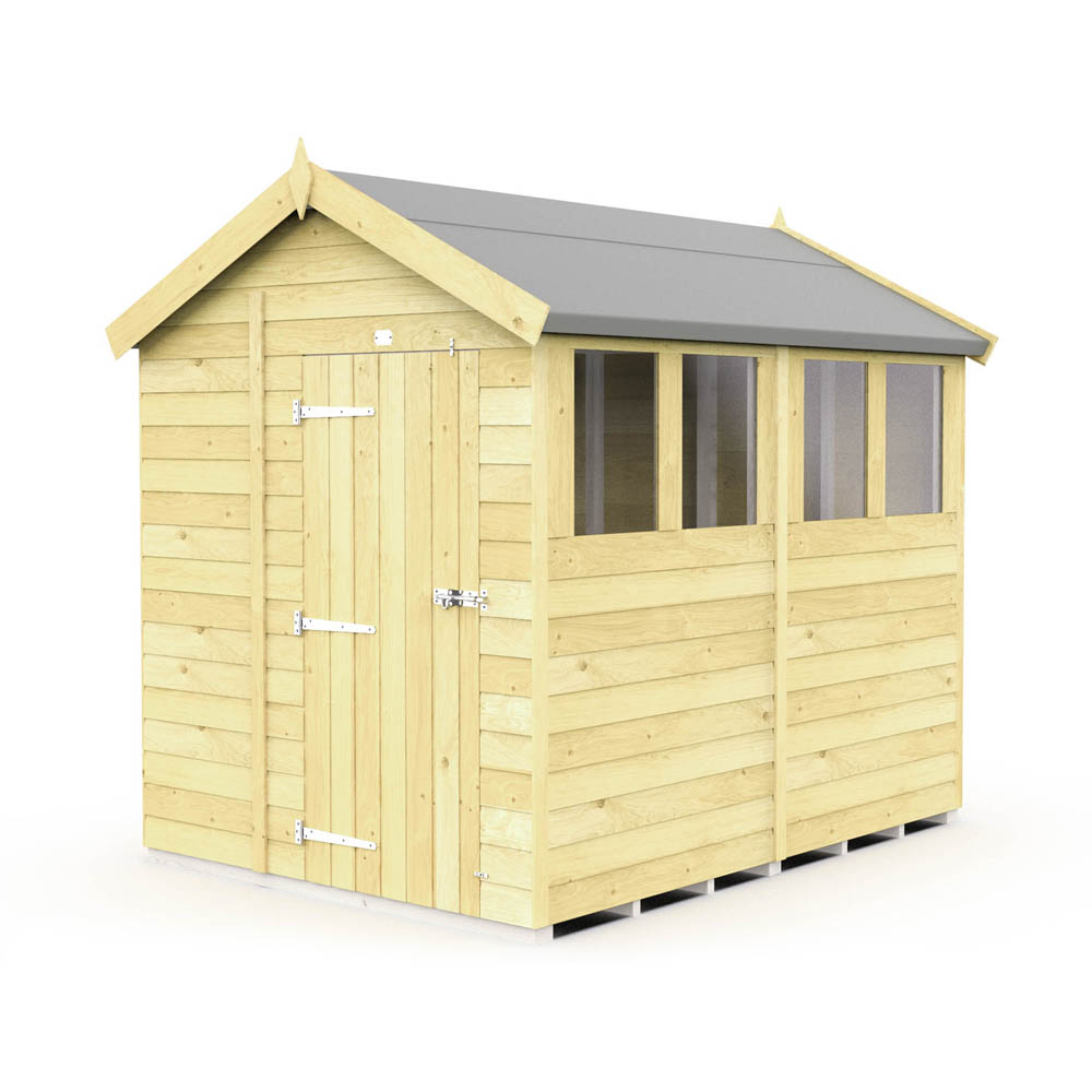 6ft x 8ft Apex Shed with timber cladding