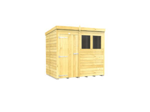 7ft x 5ft Pent Shed with durable timber cladding and pent roof