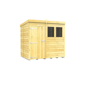 7ft x 5ft Pent Shed with durable timber cladding and pent roof