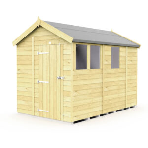 7ft x 9ft Apex Shed with timber panels and apex roof