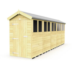 Spacious 4ft x 20ft Apex Shed with premium timber cladding.