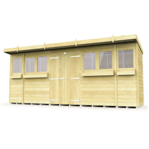 16ft x 4ft Pent Summer Shed