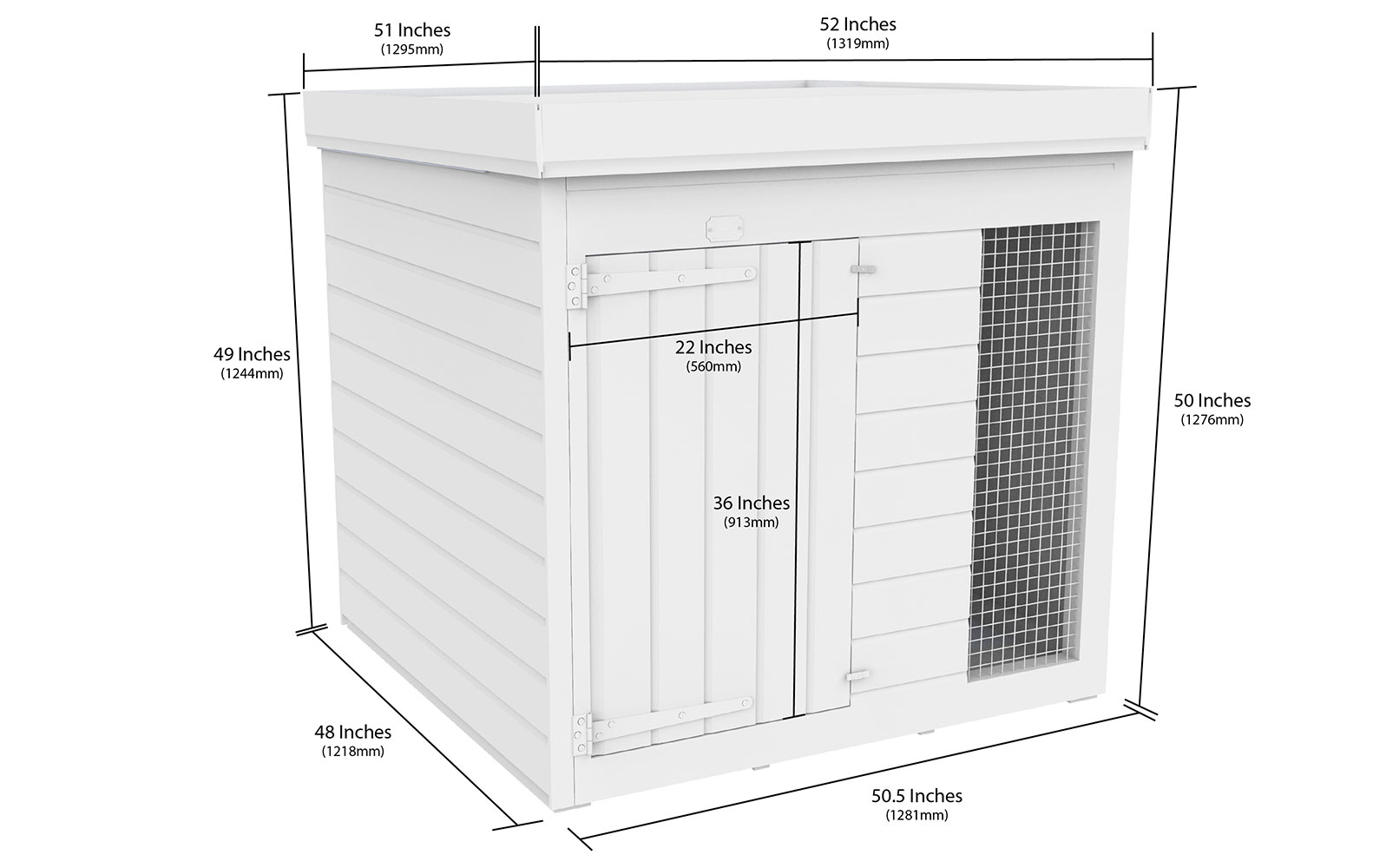 4ft x 4ft Dog Kennel and Run - Image 2