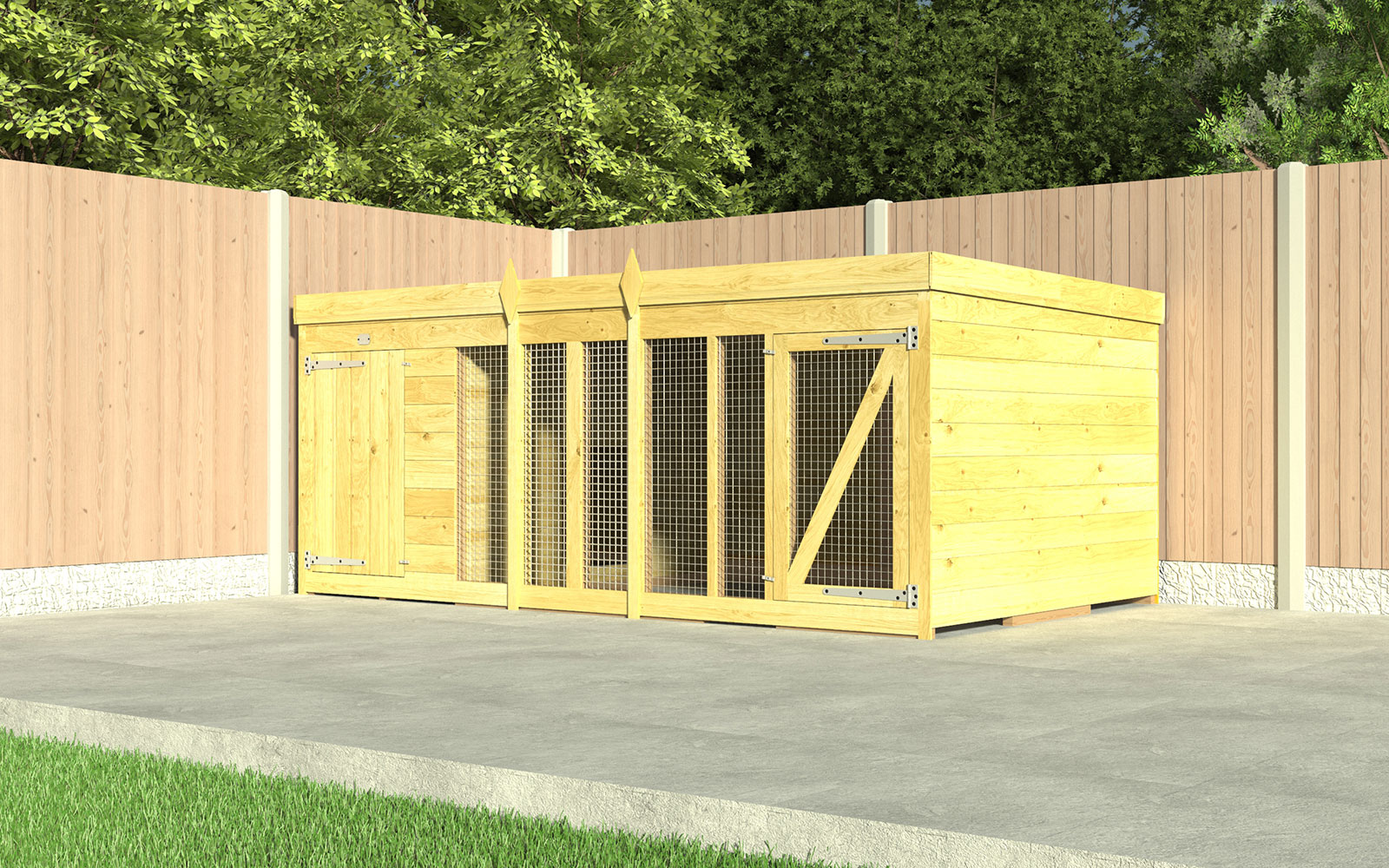 4ft x 4ft Dog Kennel and Run - Image 7