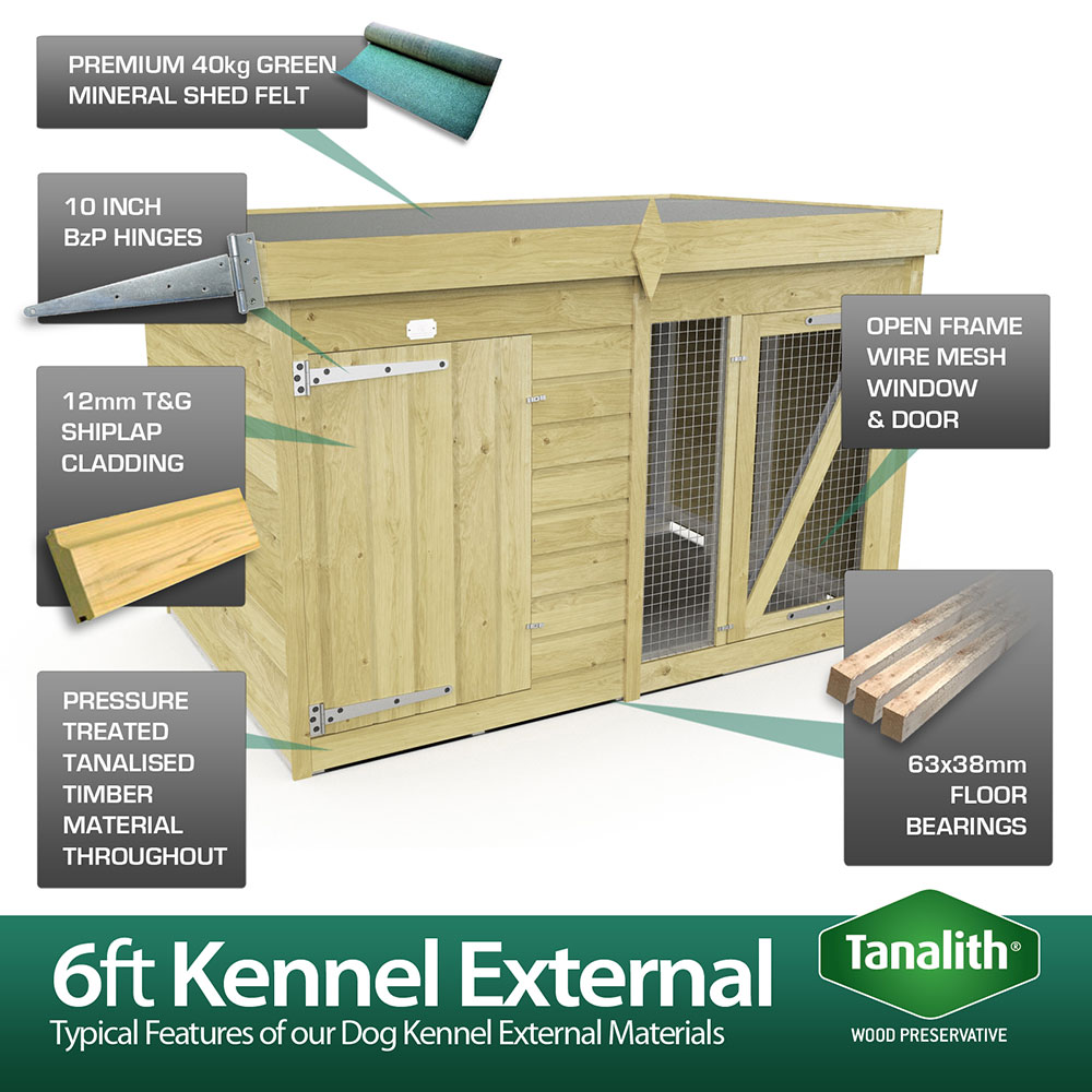 6ft x 4ft Dog Kennel and Run - Image 4