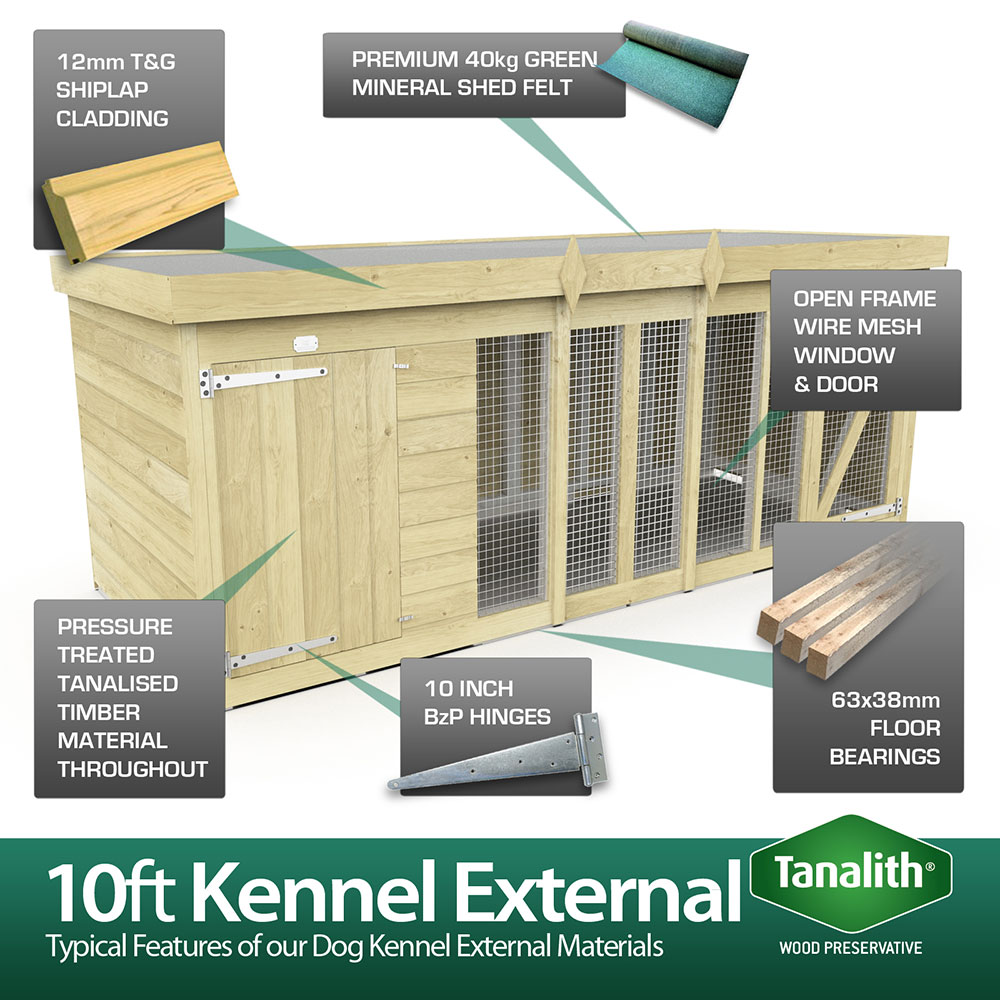 10ft x 6ft Dog Kennel and Run - Image 4