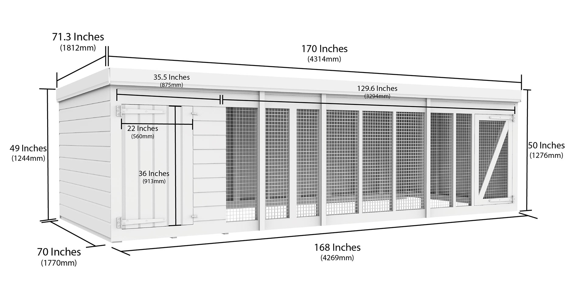 14ft x 6ft Dog Kennel and Run - Image 2
