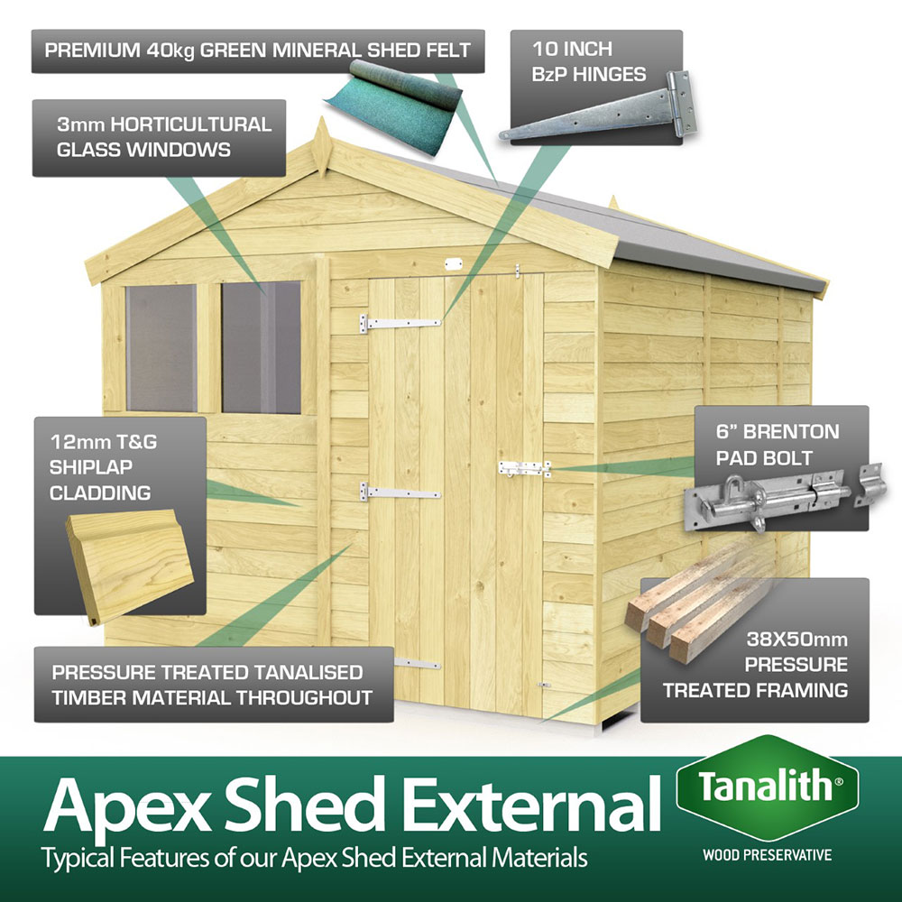 8ft x 12ft Apex Shed - Image 7