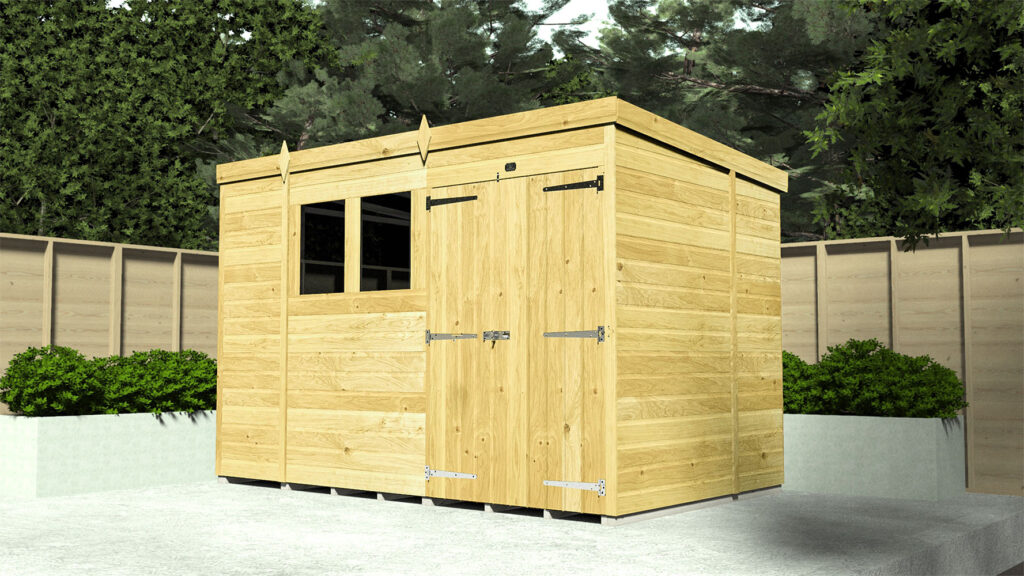 flat pack pent sheds