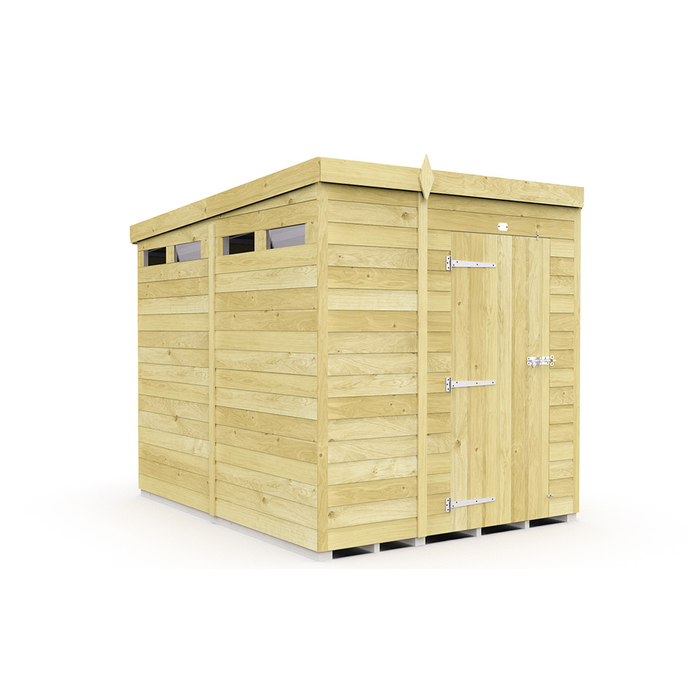 5ft x 8ft Pent Security Shed
