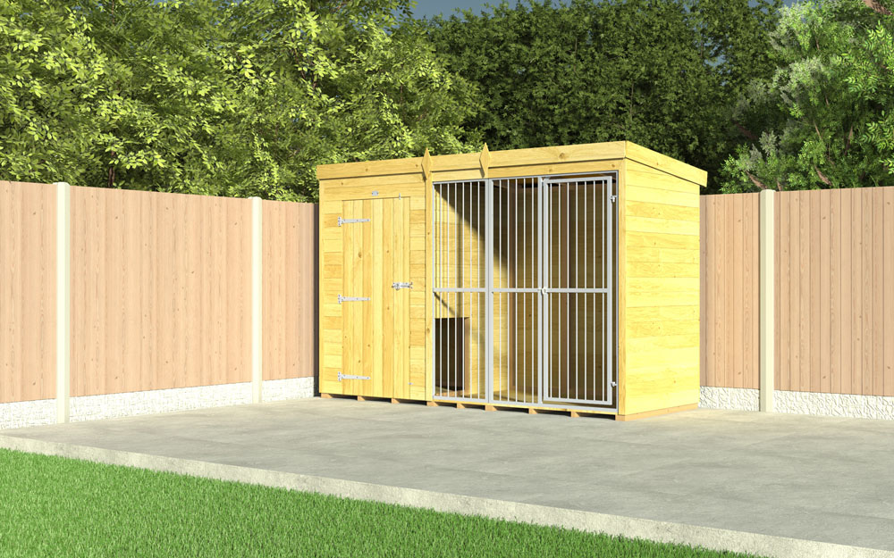 12ft X 6ft Dog Kennel and Run Full Height with Bars - Image 6