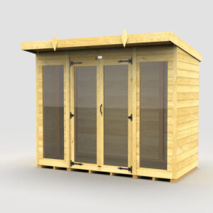 8ft x 4ft Pent Summer House (Full Height Window)