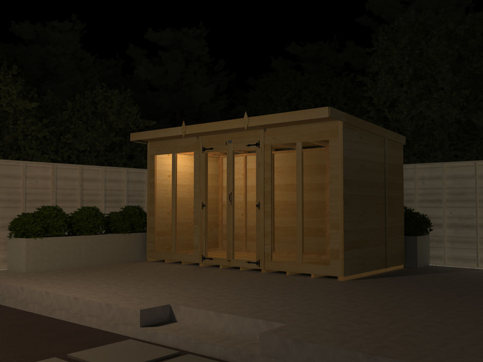 12ft x 4ft Pent Summer House (Full Height Window) - Image 9