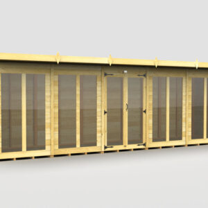 20ft x 4ft Pent Summer House (Full Height Window)