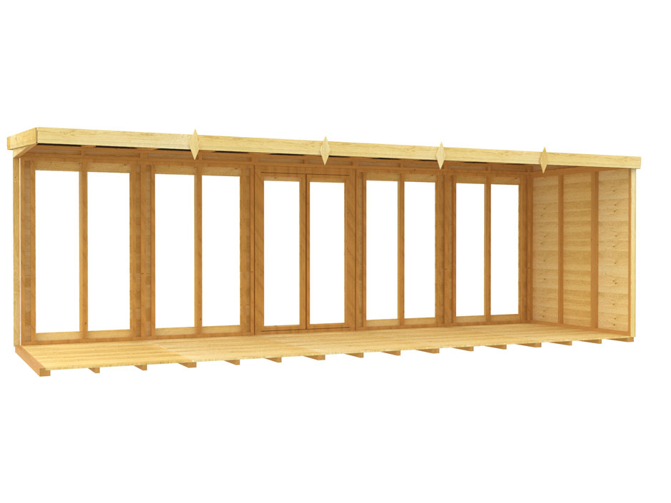 20ft x 5ft Pent Summer House (Full Height Window) - Image 3