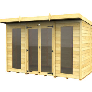 10ft x 6ft Pent Summer House (Full Height Window)