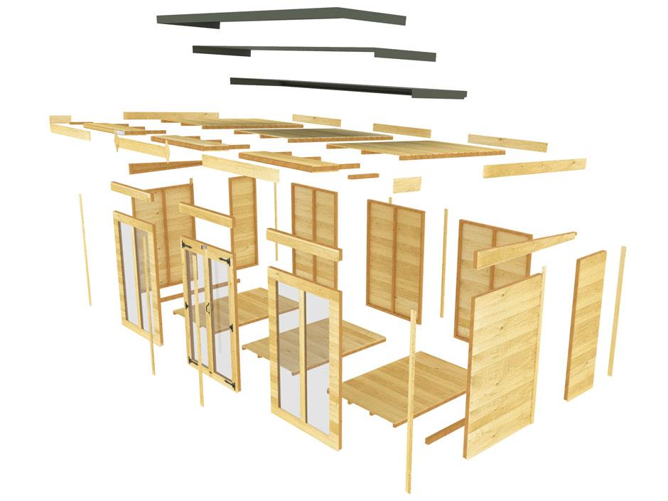 10ft x 6ft Pent Summer House (Full Height Window) - Image 5