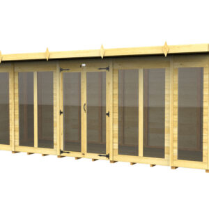 16ft x 6ft Pent Summer House (Full Height Window)