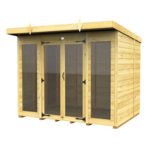 8ft x 7ft Pent Summer House (Full Height Window)