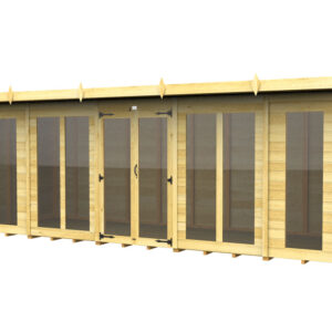 18ft x 7ft Pent Summer House (Full Height Window)