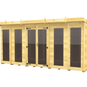 14ft x 8ft Pent Summer House (Full Height Window)