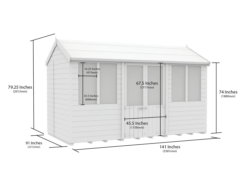 8ft x 12ft Apex Summer Shed - Image 2