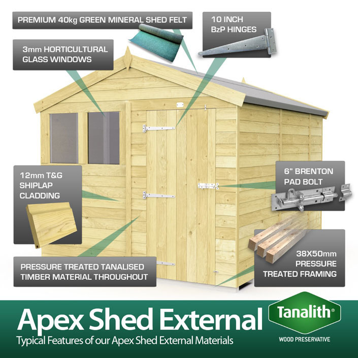 8ft x 12ft Apex Summer Shed - Image 6