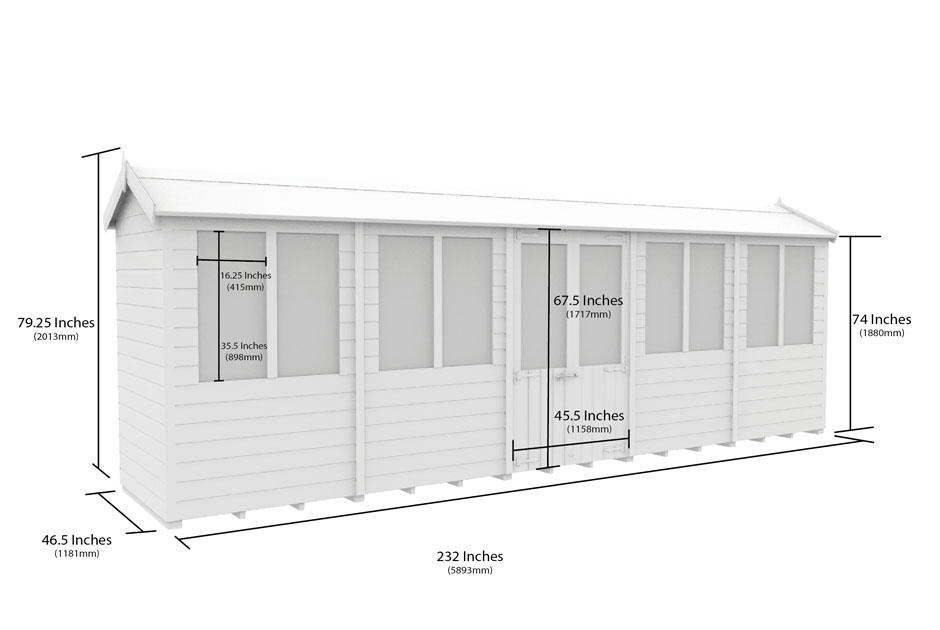 4ft x 20ft Apex Summer House - Image 2