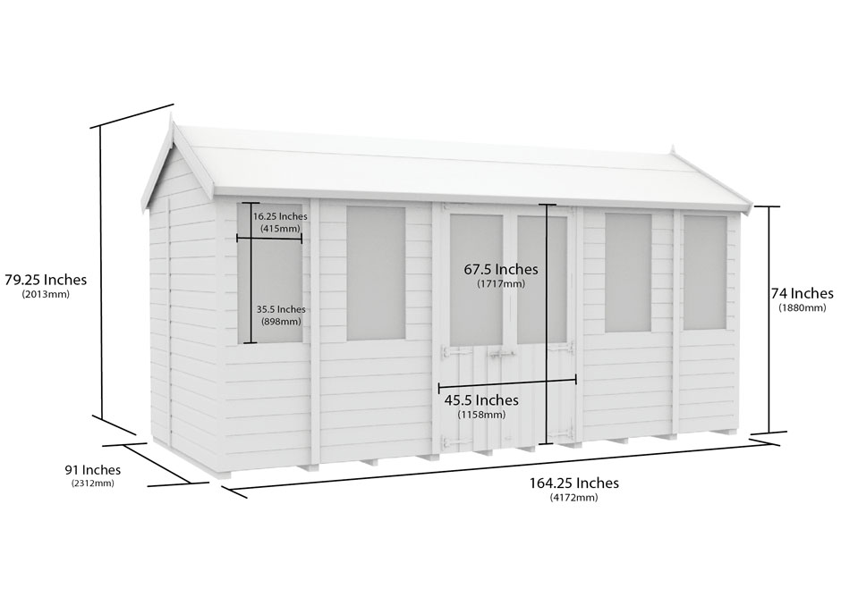 8ft x 14ft Apex Summer House - Image 2