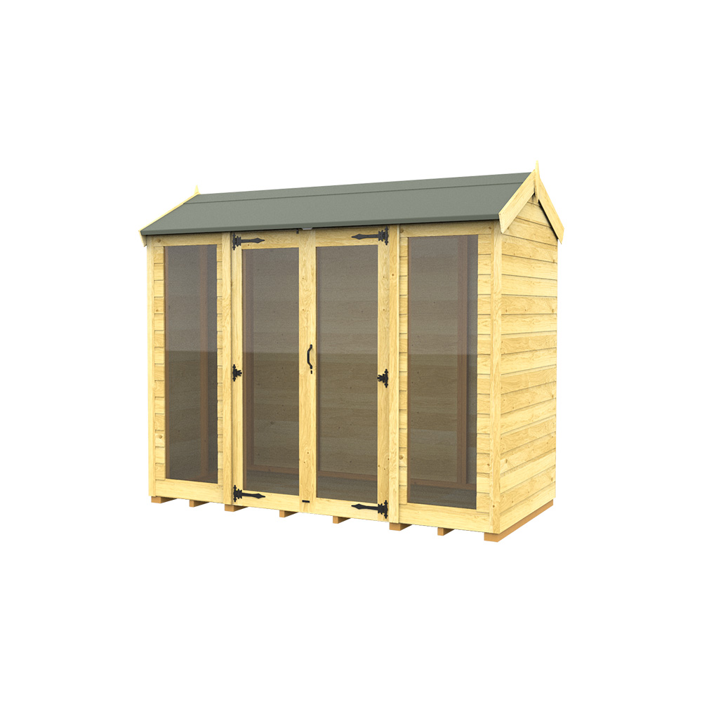 4ft x 8ft Apex Summer House (Full Height Window)