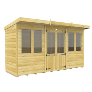 12ft x 4ft Pent Summer House Loglap