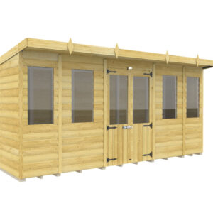 14ft x 4ft Pent Summer House Loglap