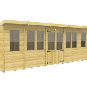 18ft x 4ft Pent Summer House Loglap